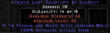 Bild 1 von Gloves 3 Passive And Magic 20 Ias Softcore Resurrected NL