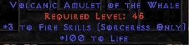 Bild 1 von Amulet 3 Fire Skills 100 Life Softcore Resurrected NL