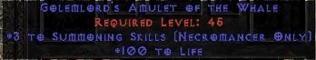 Bild 1 von Amulet 3 Necro Summon 35MF Softcore Resurrected NL