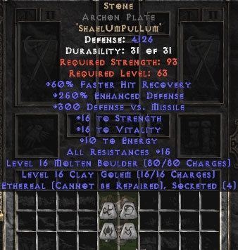 Bild 1 von Stone Archon Plate Eth 250-269 Ed Softcore Resurrected NL
