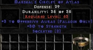 Bild 1 von LEGACY 3 Offensive Aura 30 Str 2 Sock Circlet Europe NON Ladder