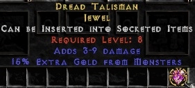 Bild 1 von LEGACY Dread Talisman Rare VLD Jewel Lvl 9 Europe Non Ladder