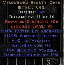 Bild 1 von Verdungos Hearty 15 Damage Reduce 40 Vit Softcore Resurrected NL