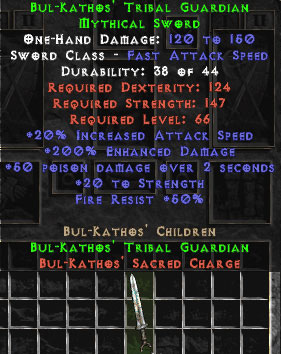 Bild 1 von Set Bul Kathos Tribal Guardian Softcore Resurrected Ladder