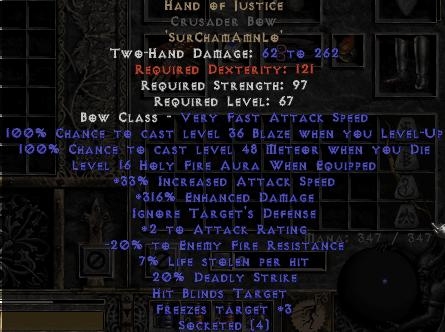 Bild 1 von LEGACY Hand of Justice Crusader Bow 280-329 ED Europe Non Ladder