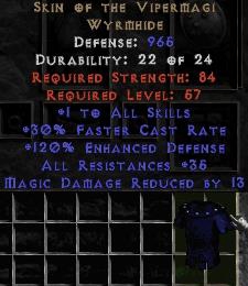 Bild 1 von LEGACY Skin of the Vipermagi +35 Resist 13 Mdr Upg 800-1033Def Europe Non Ladder