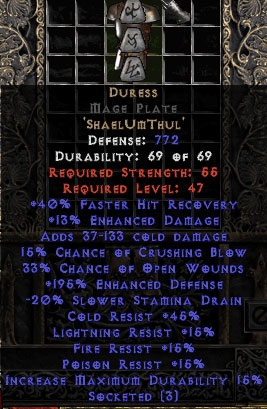 Bild 1 von Duress Mage Plate 150-199 Ed Softcore Resurrected Ladder