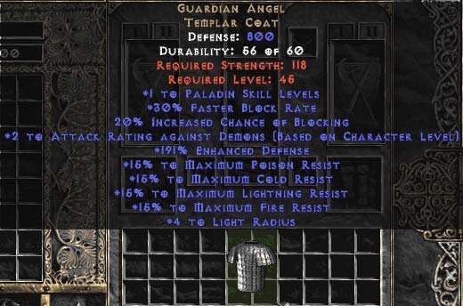 Bild 1 von LEGACY Guardian Angel Europe Non Ladder  / (Stats) 200 Def Upg 1263-1589 Defense