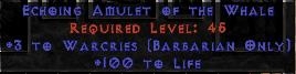 Bild 1 von Amulet 3 Warcries 100 Life Softcore Resurrected NL