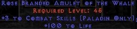 Bild 1 von Amulet 3 Pala Combat 90-99 Life Softcore Resurrected NL