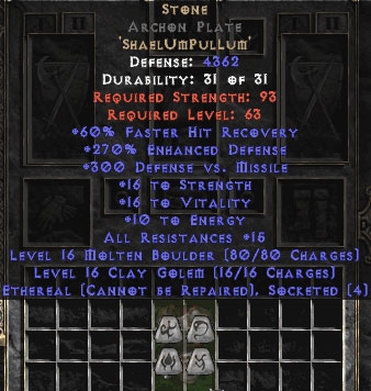 Bild 1 von Stone Archon Plate Eth 270-289 Ed Softcore Resurrected NL