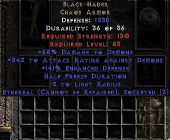 Bild 1 von LEGACY Black Hades Eth Europe Non Ladder  / (Stats) 200 Def Perfect