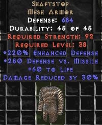 Bild 1 von LEGACY Shaftstop Europe Non Ladder  / (Stats) 220 Def Upg 1276-1615 Defense