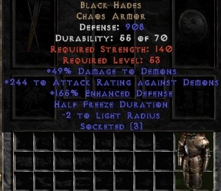 Bild 1 von LEGACY Black Hades Europe Non Ladder  / (Stats) 200 Def Upg 1338-1670 Defense